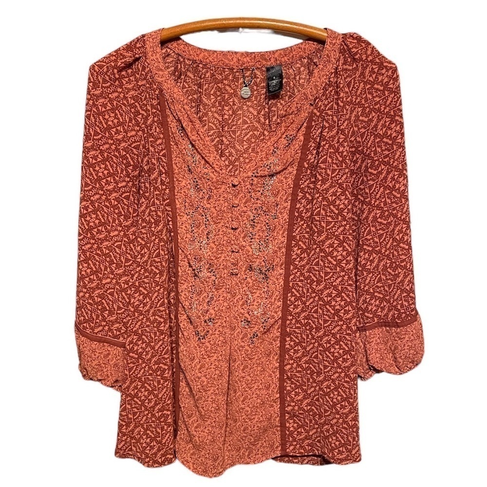 BKE Western Sheer Blouse
